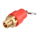 Safety Valve Air Compressor Pressure Relief Valve, 1/8" PT Male, 0.78MPa Set Pressure, Red Hat, 1Pack