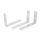 a16011400ux0129-DM Home Furniture, Stainless Steel, L Shape Angle Bracket, 125 mm x 75 mm x 20 mm Size (Pack of 3)