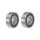 6203-16-2RS Ball Bearings Z2 16x40x12mm Double Sealed Chrome Steel 2pcs