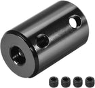 6mm to 12mm Bore Rigid Coupling 25mm Length 16mm Diameter Aluminum Alloy Shaft Coupler Connector Black 4pcs