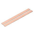 2 Pcs Copper Flat Bar, 1/16" x 0.6" x 13'' C110 Solid Copper Bus Bar Stock Plate Solid Metal Sheets for DIY Crafts, Repairs, Electrical (1.5mm x 15mm x 330mm)