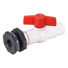 PVC Ball Valve Connector Spigot Kit G1/2, with Bulkhead Fitting Adapter, Grey White Red for Water Tank