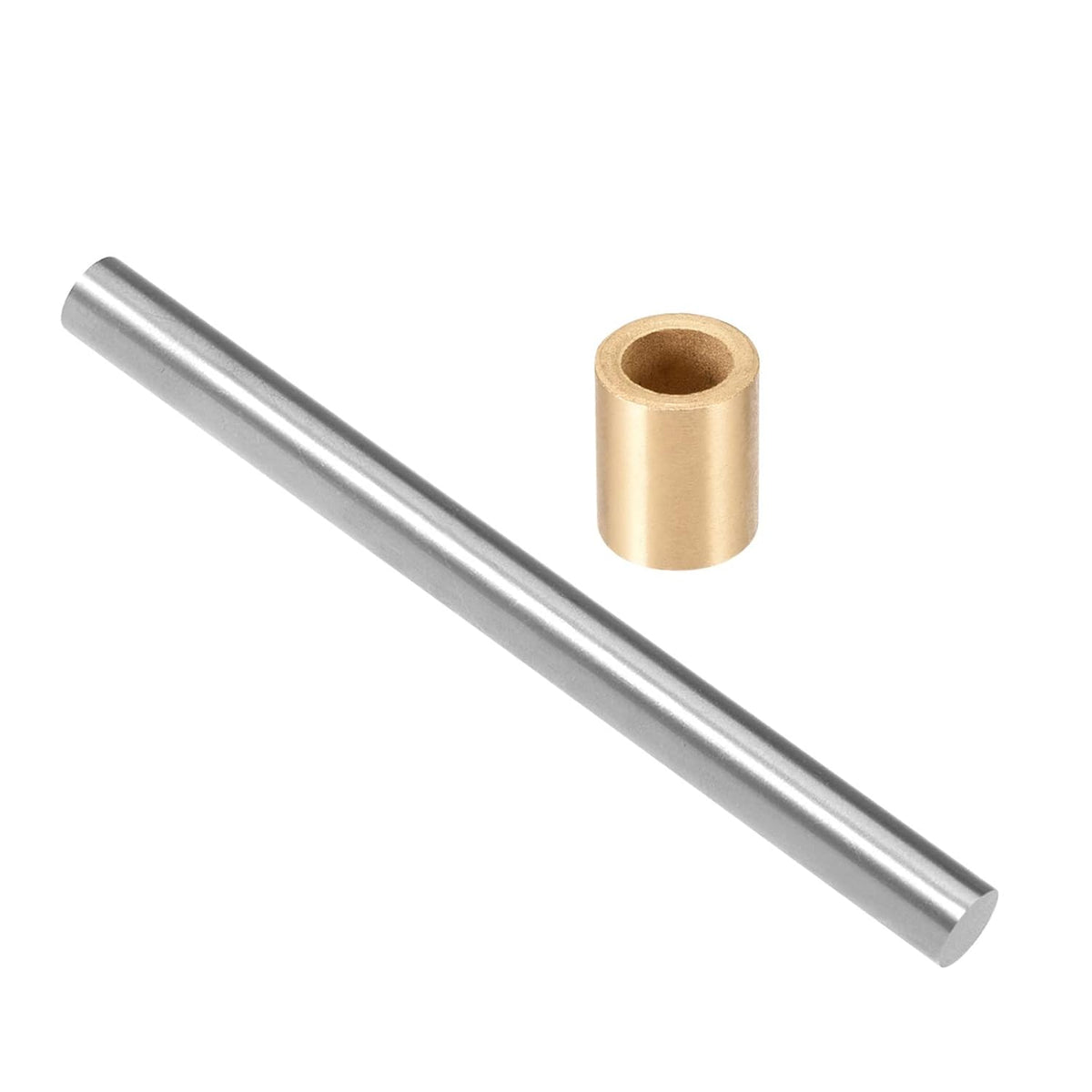 6pcs Bearing Sleeve 8mm x 12mm x 15mm Self-Lubricating & 2pcs Round Steel Rod 8mm High Speed Steel