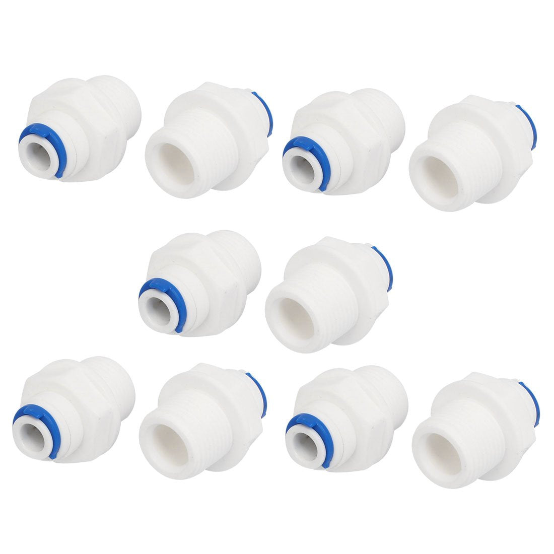 1/4-inch Push Fit Tube x 3/8 BSP Thread Quick Connect 10pcs for RO Water Reverse Osmosis
