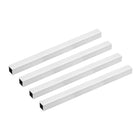 6063 Aluminum Square Tube, 20mmx20mmx0.8mm Wall Thickness 300mm Length Seamless Straight Pipe Tubing 4 Pcs