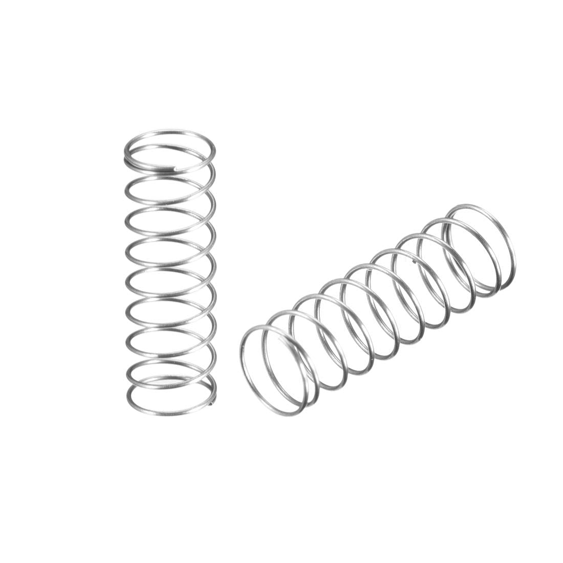 Wire Diameter 0.01" , OD 0.2" , Free Length 0.59" Spring Steel Coil Extended Compressed Spring 10pcs