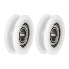 U696ZZ Nylon Pulley U Groove Ball Bearing Roller Guide Wheel 6x22x7mm Double Metal Shielded (GCr15) Chrome Steel Bearings 2pcs