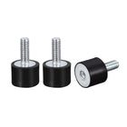 Rubber Mounts 3pcs M5 Male/Female Vibration Isolator Shock Absorber, for Garage Motor Air Compressor Car Boat Bobbins, D15mmxH15mm