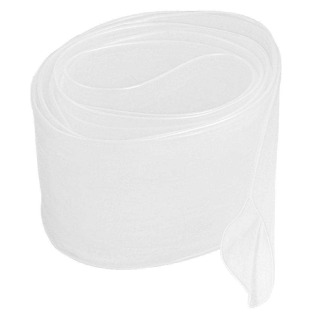 Rate 2:1 50mm Dia Clear Polyolefin Heat Shrinkable Tube 2M 6.6Ft