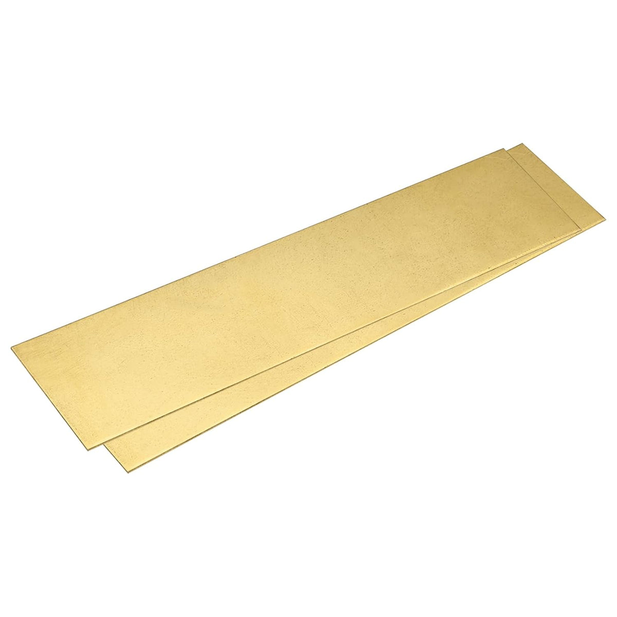 Brass Sheet, 2Pcs 8" x 2" x 0.031" H62 Metal Sheets Plates for Crafts, Electrical Repairs, Industry