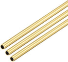 Brass Round Tube, 300mm Length 4mm OD 0.5mm Wall Thickness, Seamless Straight Pipe Tubing 3 Pcs