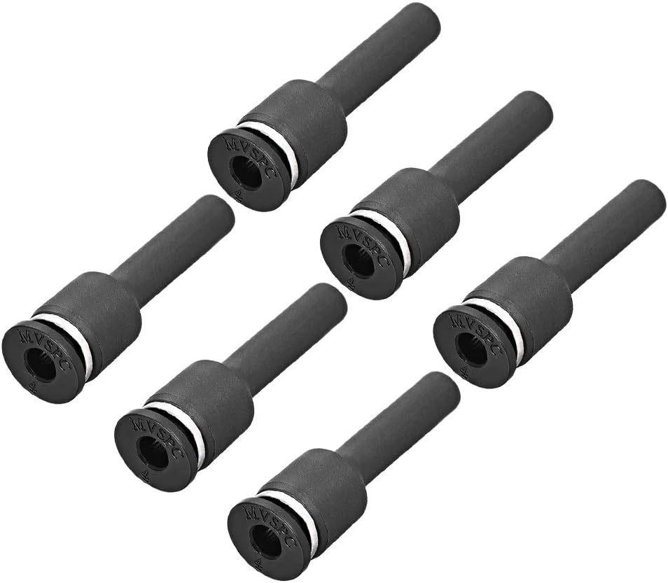 4mm Push Lock Tube Fitting, End OD 6mm Quick Link Air Fittings 6pcs