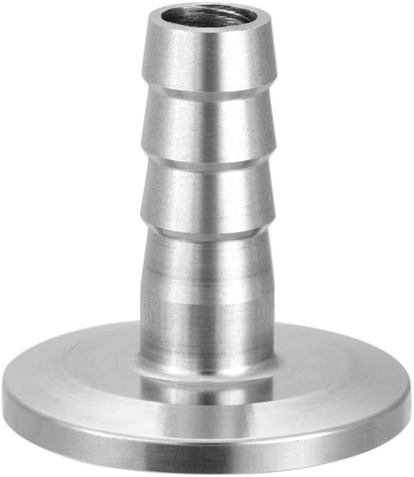 304 Stainless Steel KF25 Flange to 13mm Rubber Hose Barb Adapter for Vacuum