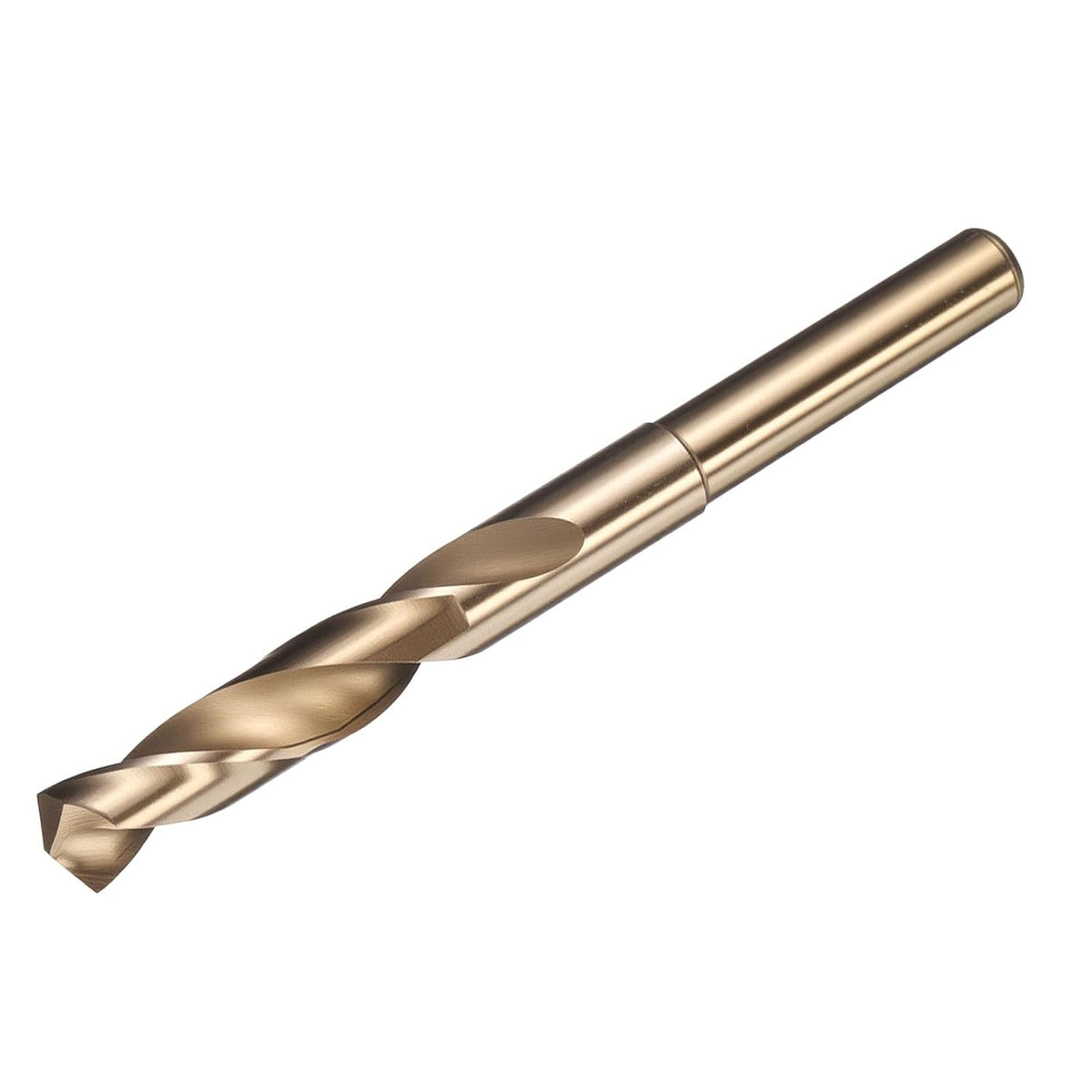 14mm Drill Bit 1/2" Reduced Shank Round M2 High-Speed Steel Twist Gold Finish 135° Bits for Hard Metal Stainless Steel
