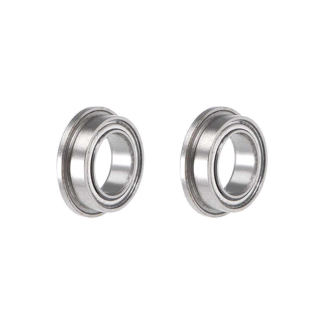 MF85ZZ Flange Ball Bearing 5x8x2.5mm Shielded Chrome Steel Bearings 2pcs