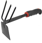 Rubber Handle Rake Hoe Garden Yard Hand Tool Black