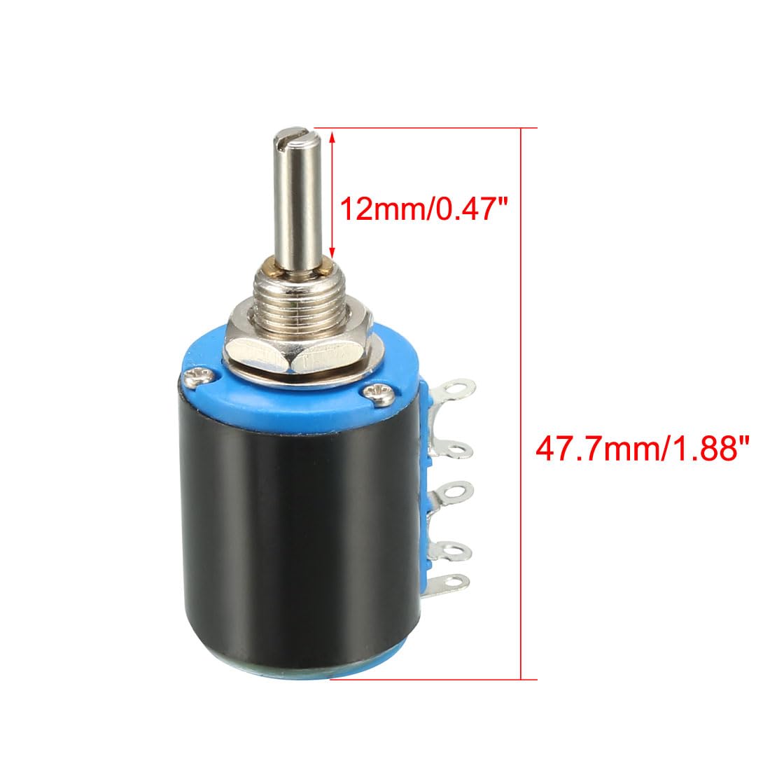 2.2K Ohm Resistenze Regolabili a Filo Multi-Turn Precise Potentiometri con Manopola 2pz