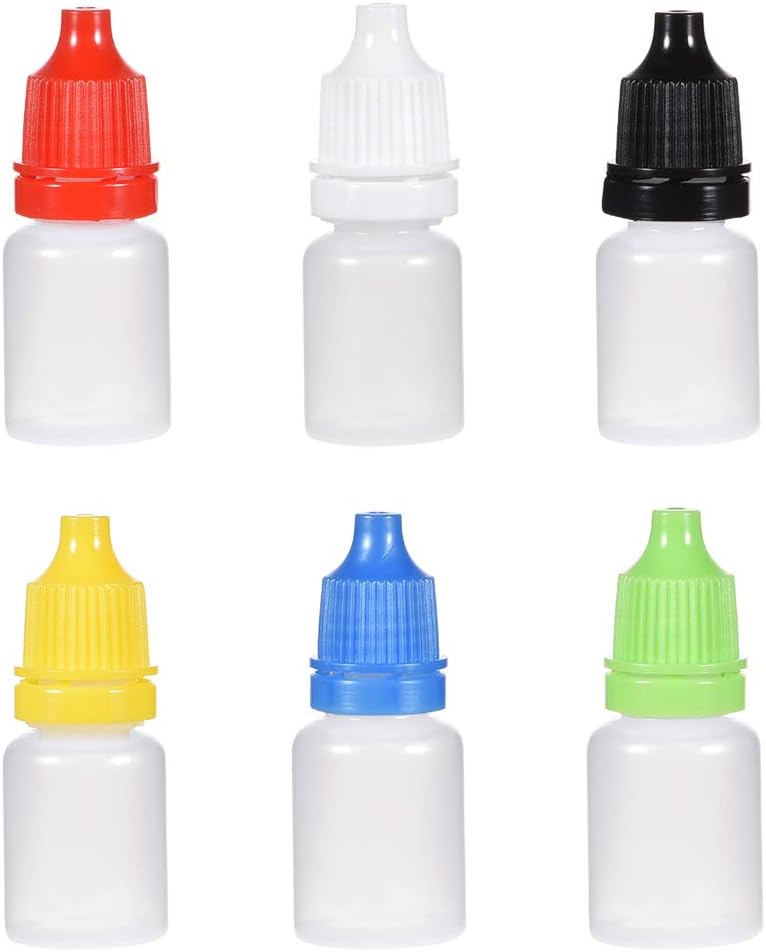 Plastic Dropper Bottles, 5ml/0.17 oz Empty Squeezable Dropper Bottle with Cap, Pack of 24