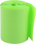 70mm Flat Width 2.1M Length PVC Heat Shrink Tube Green for 18650 Battery Pack