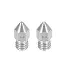 2pcs 3D Printer Nozzle,Stainless Steel Nozzle 0.3mm,Extruder Print Head M6