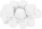 20 Pcs Acrylic Blank Dice Six Sided, 2.5cm/0.98inch Rounded Corners Blank White Dice Cube with Smoothed Surface for DIY Craft Board Game, White