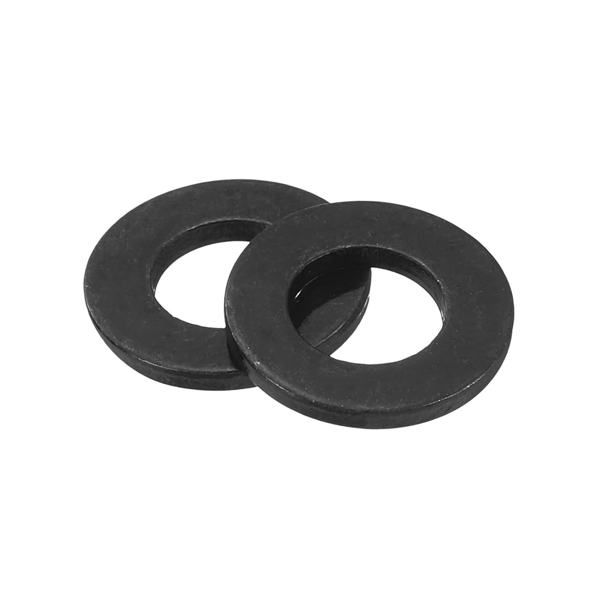 200Pcs M4 Flat Washer, Carbon Steel 4.3mm ID x 9mm OD x 0.8mm Thick for Bolt Screw, Factories Repair, Kitchens, Shops, and Outdoor Construction, Black