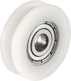 4pcs 1.8mm Deep Metal V Groove Guide Bearing Pulley Rail Ball Wheel 5x24x7mm