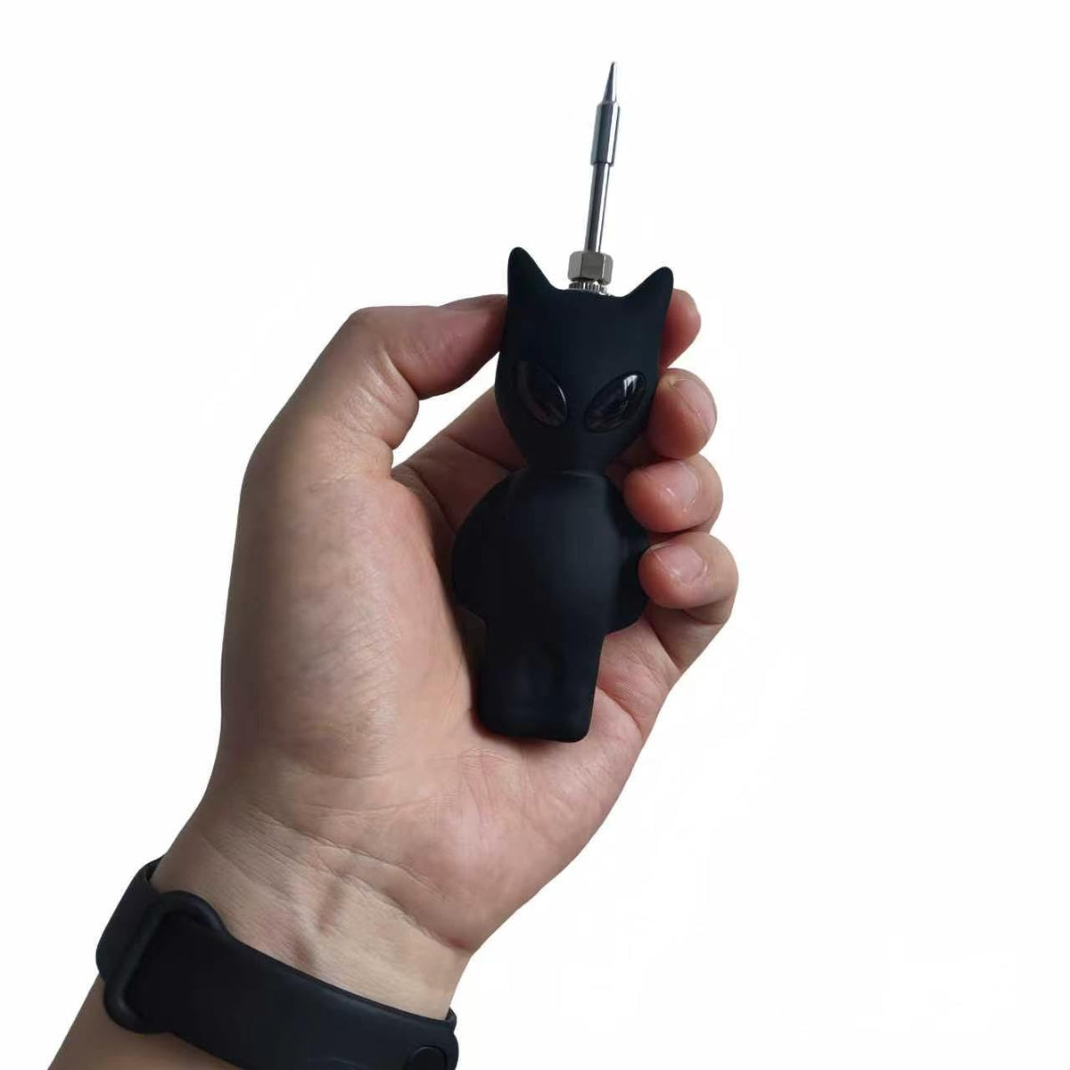 Mini Penna Batteria in Apparenza Cartoonica Equipaggiata Design Multifunzionale Ferro da Saldare Ricaricabile (nero)