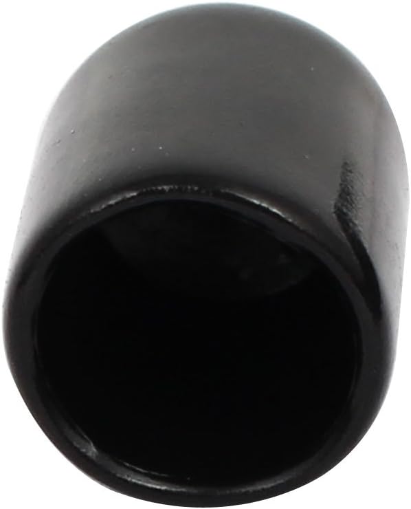 9mm Binnen DiameterRubber slang Einde Kap Schroefdraad Beschermer Cover Zwart 100stuks