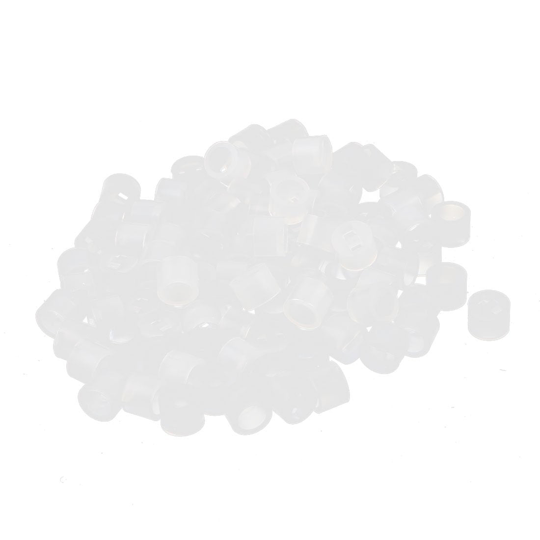 100 Pcs Nylon Cylinder LED Spacer Holder Support 3mm x 3mm Clear