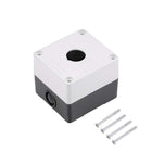 Push Button Switch Control Station Box 22mm 1 Button Holes White and Black