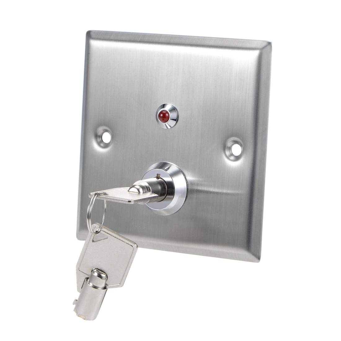 Key Switch On/Off Exit Switches Emergency Door Release SPST Control DC 12V Red LED Indicator