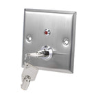 Key Switch On/Off Exit Switches Emergency Door Release SPST Control DC 12V Red LED Indicator