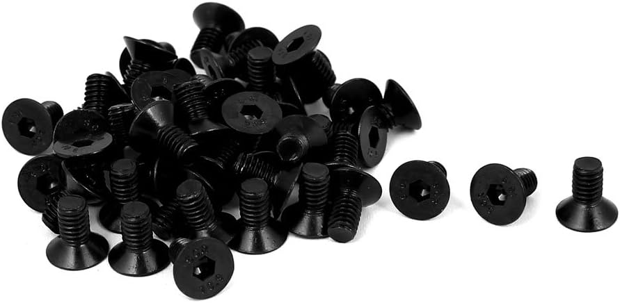 M4x8mm 10.9 Carbon Steel Countersunk Head Hex Socket Screw 50pcs