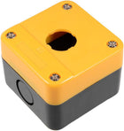 Push Button Switch Control Station Box 22mm 1 Button Hole Waterproof Yellow and Black