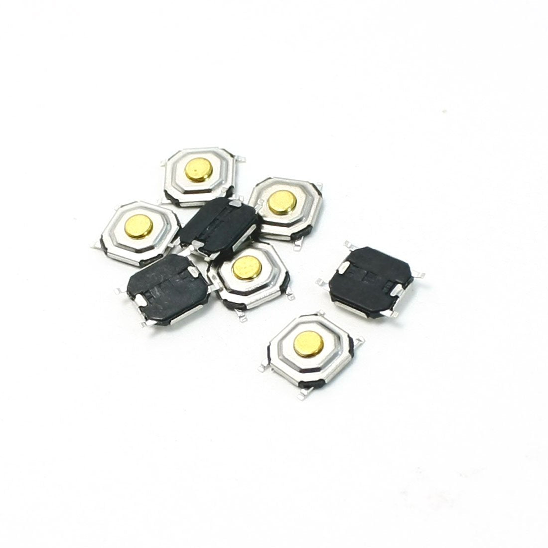 SMT Surface Mounted Devices Momentary Action 4 Pin Tact Tactile Switch, DC 12V, 0.2 Amp, 5 mm x 5 mm x 1.5 mm