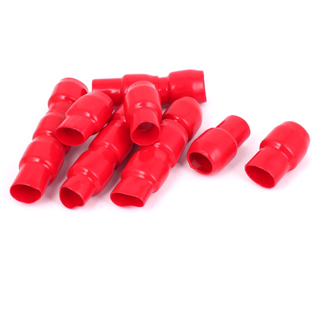 PVC Terminal Wire Cord Connector Protecting Sleeve with 15 Piece, 300 mm, Red