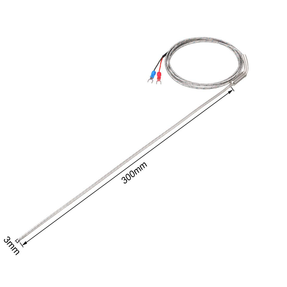 K Typ Thermoelement-Temperatursensorsonde 3x300mm (0 bis 800C) 5ft Temperaturregler