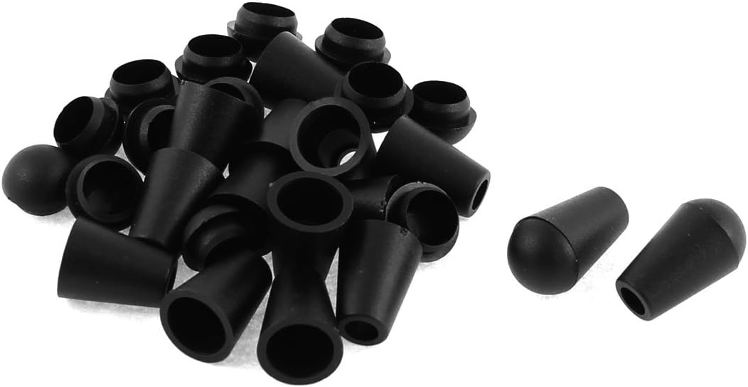 LinkMejor Plastic Detachable Cap Design Cord Locks Stopper End 15 Pcs Black