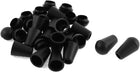 LinkMejor Plastic Detachable Cap Design Cord Locks Stopper End 15 Pcs Black