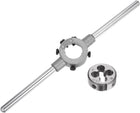Die Stock Handle Wrench Set, 3/8-24 UNF Round Die and 30mm Die Holder (Fits 3/8"-7/16" (UNC/UNF) / Metric M10-M11 / 30mm OD Dies) for Bolt Thread Repair