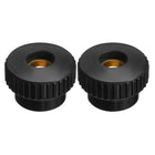 2Pcs Knurled Thumb Nuts, M12 x 40mm Clamping Nuts Through Hole Round Knobs Fasteners Copper Core Lock Nut for 3D Printer Parts, Machine Tools(Black)
