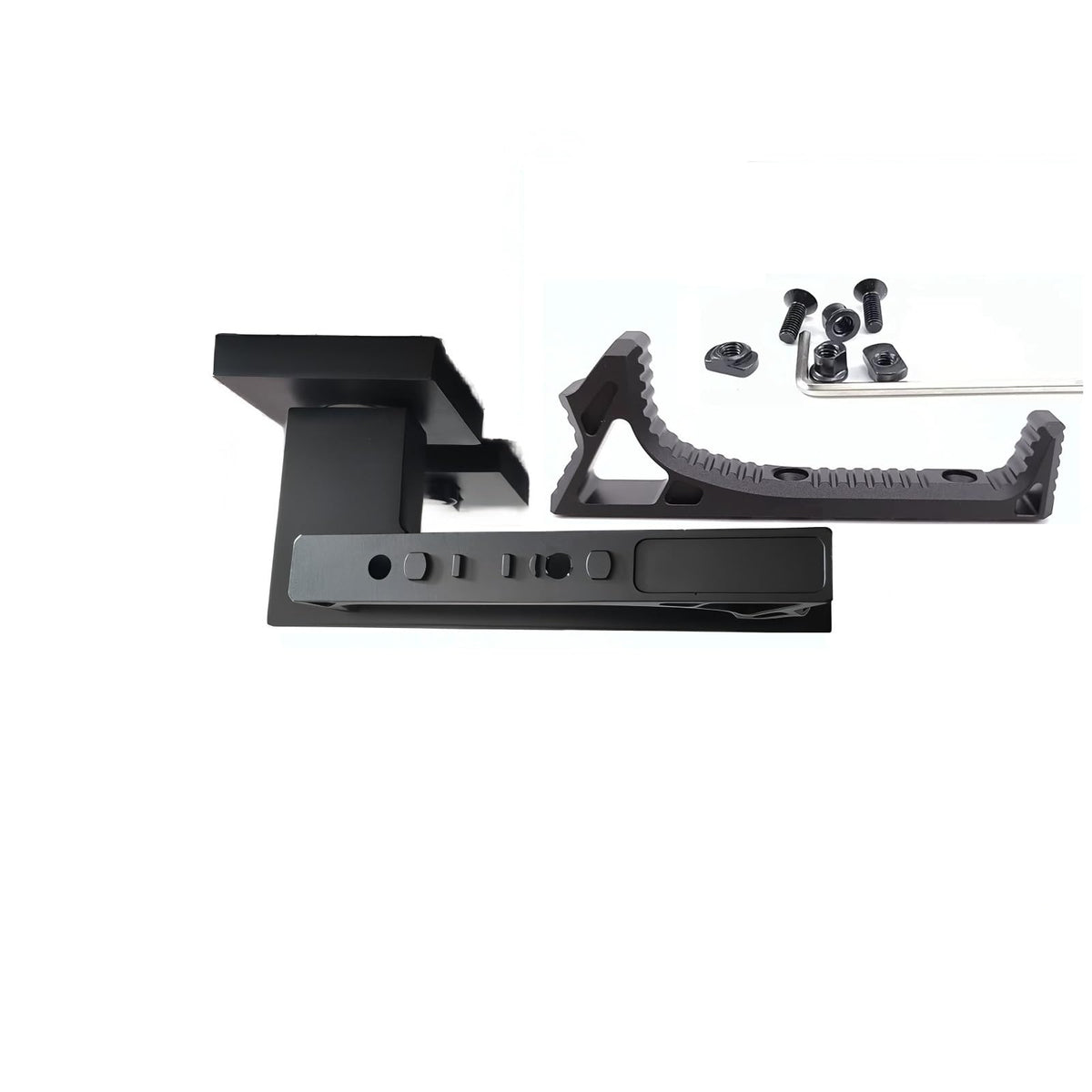 LinkMejor Zwart Aluminium Deurhandvat Set Vervanging Gespind Handvat Set voor Deur Montage