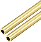 Brass Round Tube, 300mm Length 8mm OD 1.5mm Wall Thickness, Seamless Straight Pipe Tubing 2 Pcs
