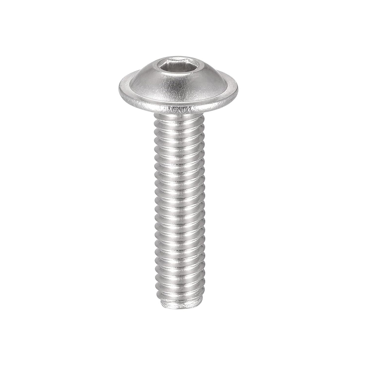 Flanschierte Knopfkopf-Schraubkopf-Schrauben, M3*30mm Sechskantschraube, 304 Edelstahl-Befestigungsschrauben, Vollverzahnte Maschinenschraube 100Stück