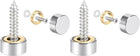 10mm and 12mm Mirror Screws, Decorative Caps Cover Nails Polished Stainless Steel 4pcs