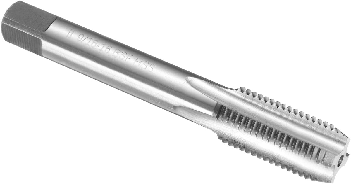 Hand Plug Tap 9/16-16 BSF 2B Thread Plug Style Taps Straight Flute Screw Tapping Threading Tool High Speed Steel HSS6542
