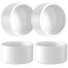 3" PVC Boru Uç Kapak Fitting, 4PCS Mobilya Sınıfı PVC Boru Takma Adaptör