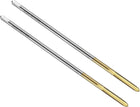 2pcs Straight Flute Thread Tap, M3 x 0.5 100mm Extra Long Metric Titanium Coated Screw Threading Tapping Tool Thread Milling Machine Taps, High-Speed Steel 6542 (HSS 6542)
