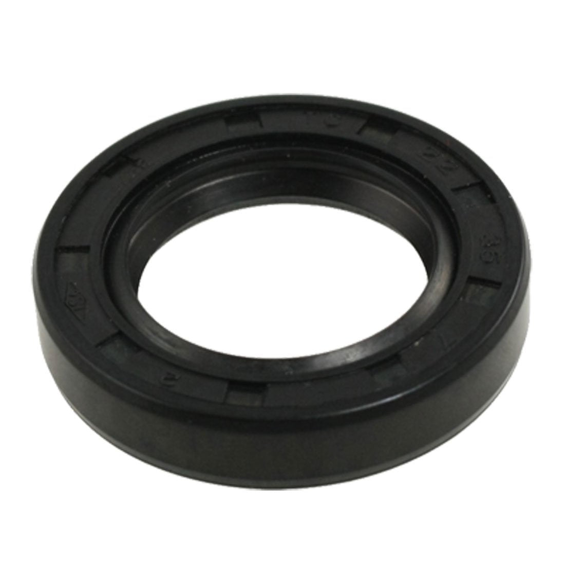Metric Rotary Shaft Oil Seal 22x35x7mm TC Double Lips Rubber, Black